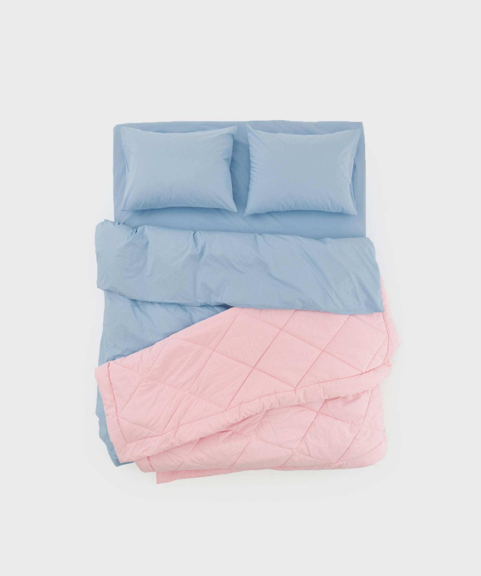 Percale Baby Blue Set